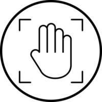 biométrico mano vector icono estilo