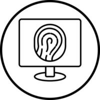 Biometric Computer Vector Icon Style