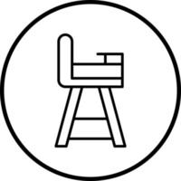 Baby Chair Vector Icon Style