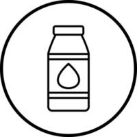 Milk Bottle Vector Icon Style