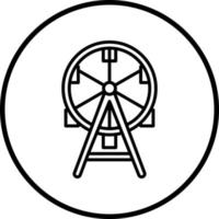 Ferris Wheel Vector Icon Style