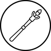 Mage Staff Vector Icon Style