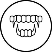 Demon Mouth Vector Icon Style