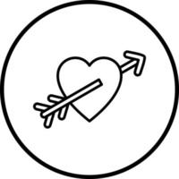 Heart Arrow Vector Icon Style
