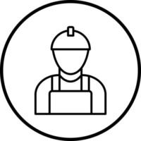 Worker Male Vector Icon Style