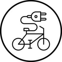 eléctrico bicicleta vector icono estilo