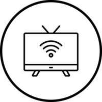 inteligente televisión vector icono estilo