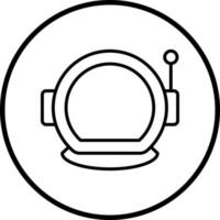 astronauta casco vector icono estilo