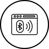Bluetooth vector icono estilo