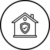 hogar seguridad vector icono estilo