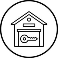 Warehouse Key Vector Icon Style