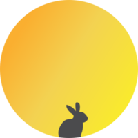 Full moon rabbit PNG