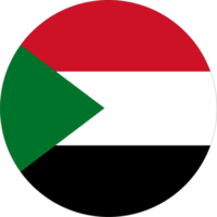 Soedan vlag ronde vorm PNG