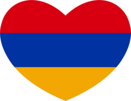 Armenia flag heart shape PNG