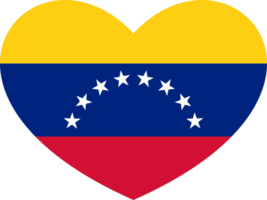 Venezuela flag rheart shape PNG