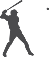 Baseball player silhouette PNG