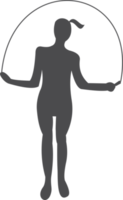 de vrouw jumping touw icoon PNG