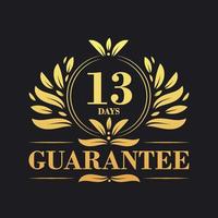 13 Days Guarantee Logo vector,  13 Days Guarantee sign symbol vector