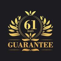 61 Days Guarantee Logo vector,  61 Days Guarantee sign symbol vector