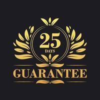 25 Days Guarantee Logo vector,  25 Days Guarantee sign symbol vector