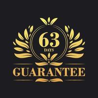 63 Days Guarantee Logo vector,  63 Days Guarantee sign symbol vector