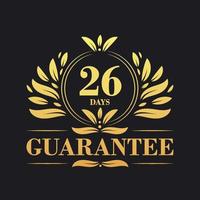 26 Days Guarantee Logo vector,  26 Days Guarantee sign symbol vector