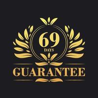 69 Days Guarantee Logo vector,  69 Days Guarantee sign symbol vector