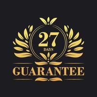 27 Days Guarantee Logo vector,  27 Days Guarantee sign symbol vector