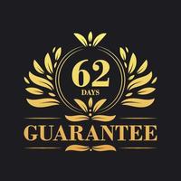 62 Days Guarantee Logo vector,  62 Days Guarantee sign symbol vector