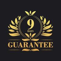 9 Days Guarantee Logo vector,  9 Days Guarantee sign symbol vector