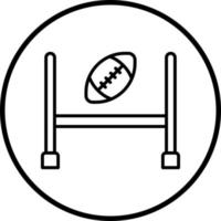 rugby objetivo vector icono estilo