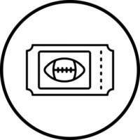 Rugby Ticket Vector Icon Style