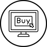 en línea comprar vector icono estilo