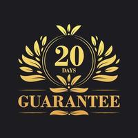 20 Days Guarantee Logo vector,  20 Days Guarantee sign symbol vector