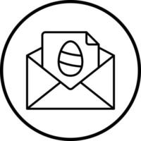 Easter Letter Vector Icon Style