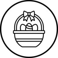 Easter Basket Vector Icon Style