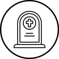 cementerio vector icono estilo