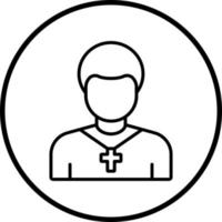 Priest Vector Icon Style