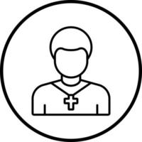 Priest Vector Icon Style