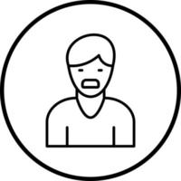 Choking Feeling Vector Icon Style