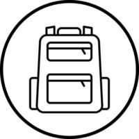 School Bag Vector Icon Style