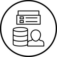 Client Database Vector Icon Style