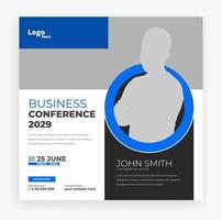 abstract business conference social media post webinar banner vector