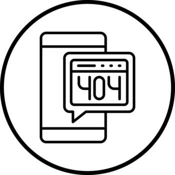 Error 404 Vector Icon Style