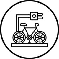 eléctrico bicicleta vector icono estilo
