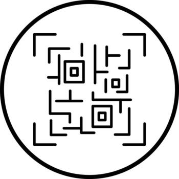 qr código vector icono estilo