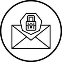 Email Security Vector Icon Style