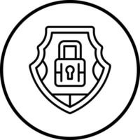 seguridad proteger vector icono estilo
