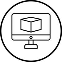 3D Modeling Vector Icon Style