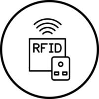 rfid vector icono estilo